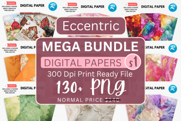 Download Eccentric Mega Digital Paper Bundle - Bundle Collection
