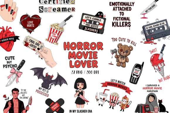 Download Horror Movie Lover Clipart Bundle - Bundle Collection
