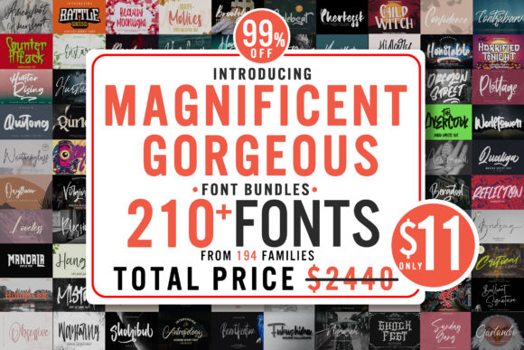 Download Magnificent Gorgeous Fonts Bundle - Bundle Collection