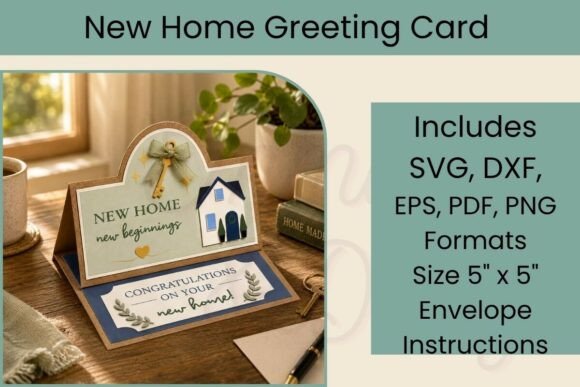 Download New Home Greeting Card SVG - New Collection