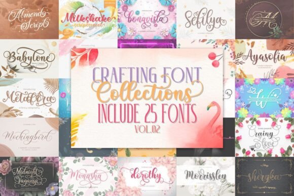 Download Crafting Font Bundle Vol.02 - Bundle Collection