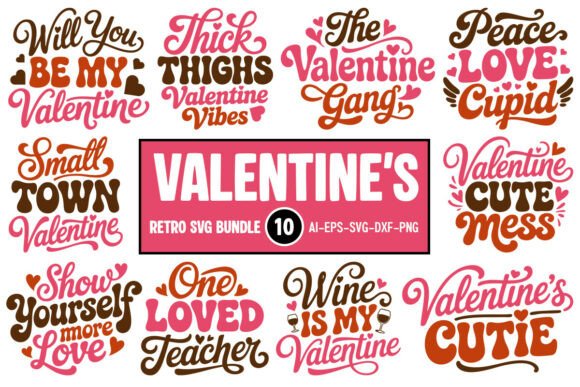 Download Valentine's Retro SVG Design Bundle3 - Bundle Collection
