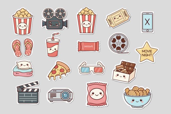 Download Kawaii Movie Clipart Bundle - Bundle Collection