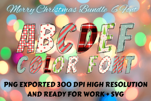 Download Christmas Alphabet Bundle 6 Designs - Bundle Collection