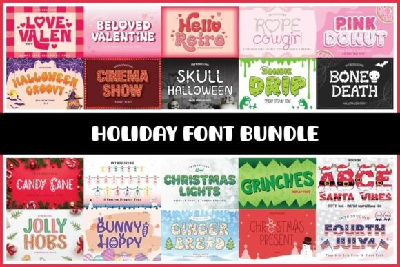 Download Holiday Font Bundle - Bundle Collection