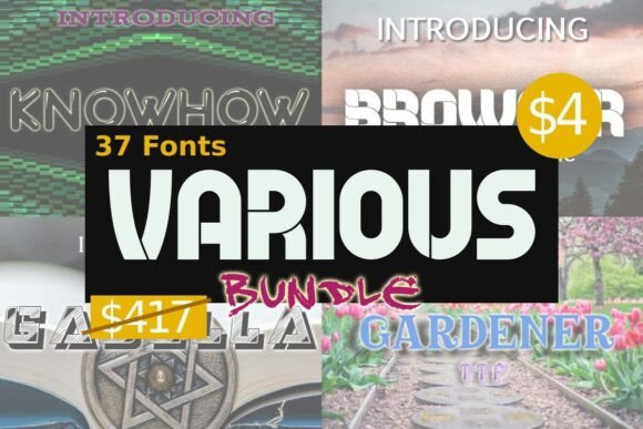 Download Various Fonts Bundle - Bundle Collection