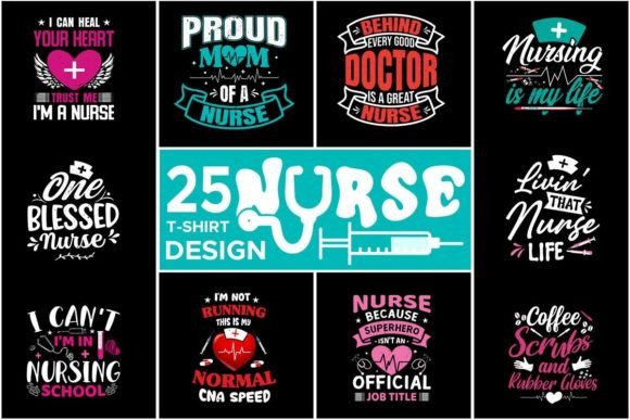 Download Nurse T-Shirt Design Bundle - Bundle Collection
