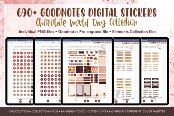 Download Chocolate Digital Planner Sticker Bundle - Bundle Collection