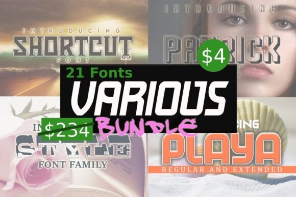 Download Various Font Bundle - Bundle Collection