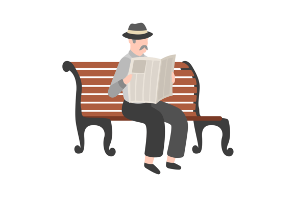 Download Old Men Reading Newspaper Outdoor, Grand - New Collection