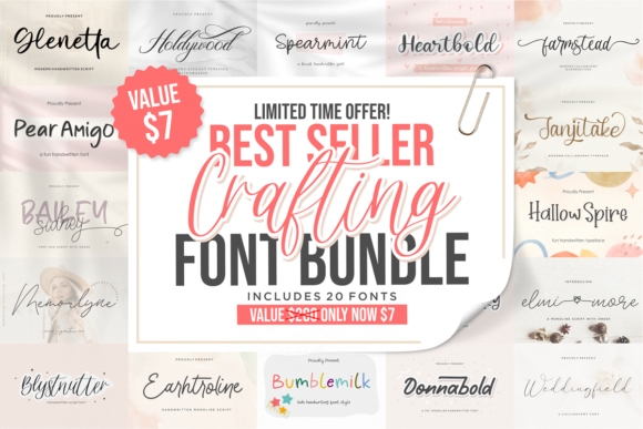 Download Best Seller Crafting Font Bundle - Bundle Collection