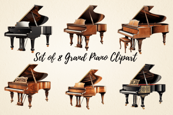 Download Grand Piano Clipart Bundle - Bundle Collection